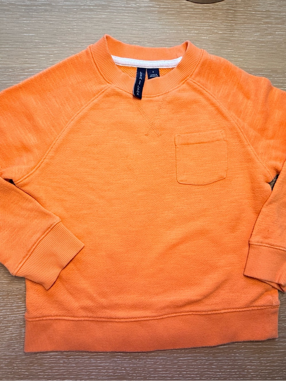 Janie and Jack Boys Orange Crewneck Sweatshirt size 4